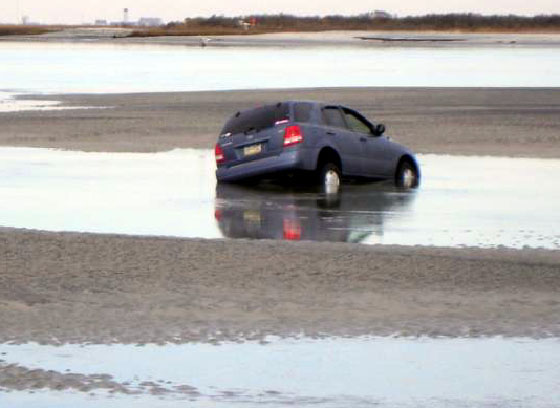 Swamped Beach Buggy at Brigantine, NJ 