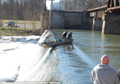 Boat hung Up on Falls