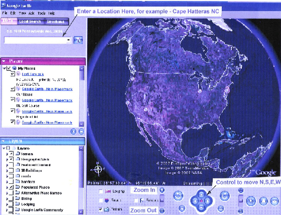 Google Earth Controls