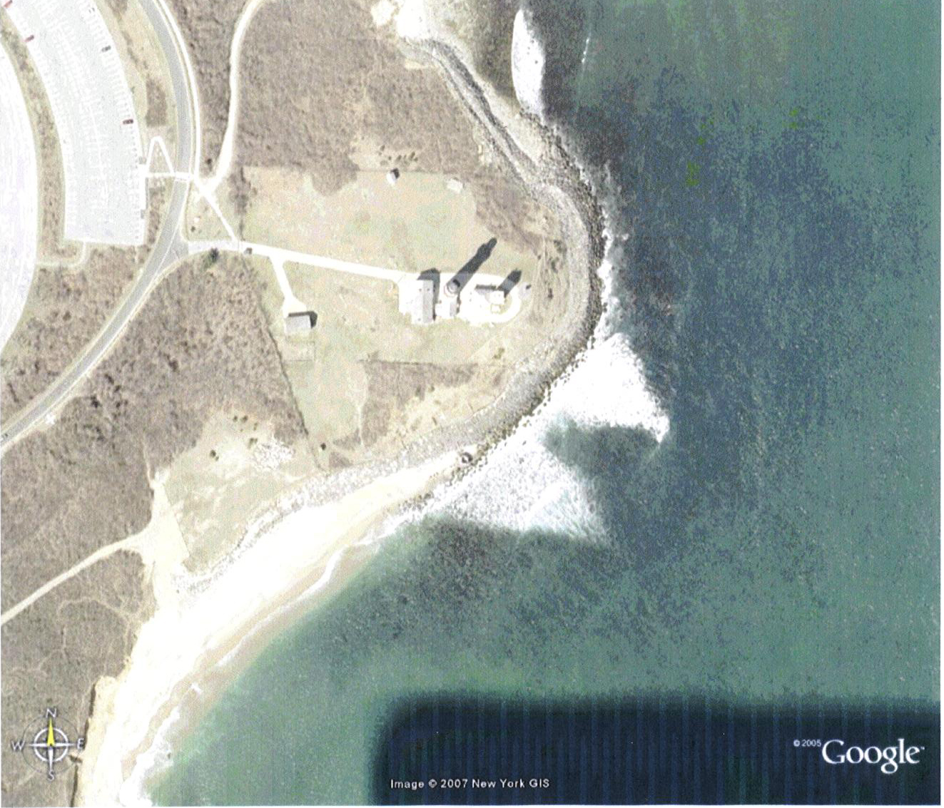 Montauk Point as seen from space