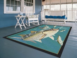 Guy Harvey Striped Bass Rug